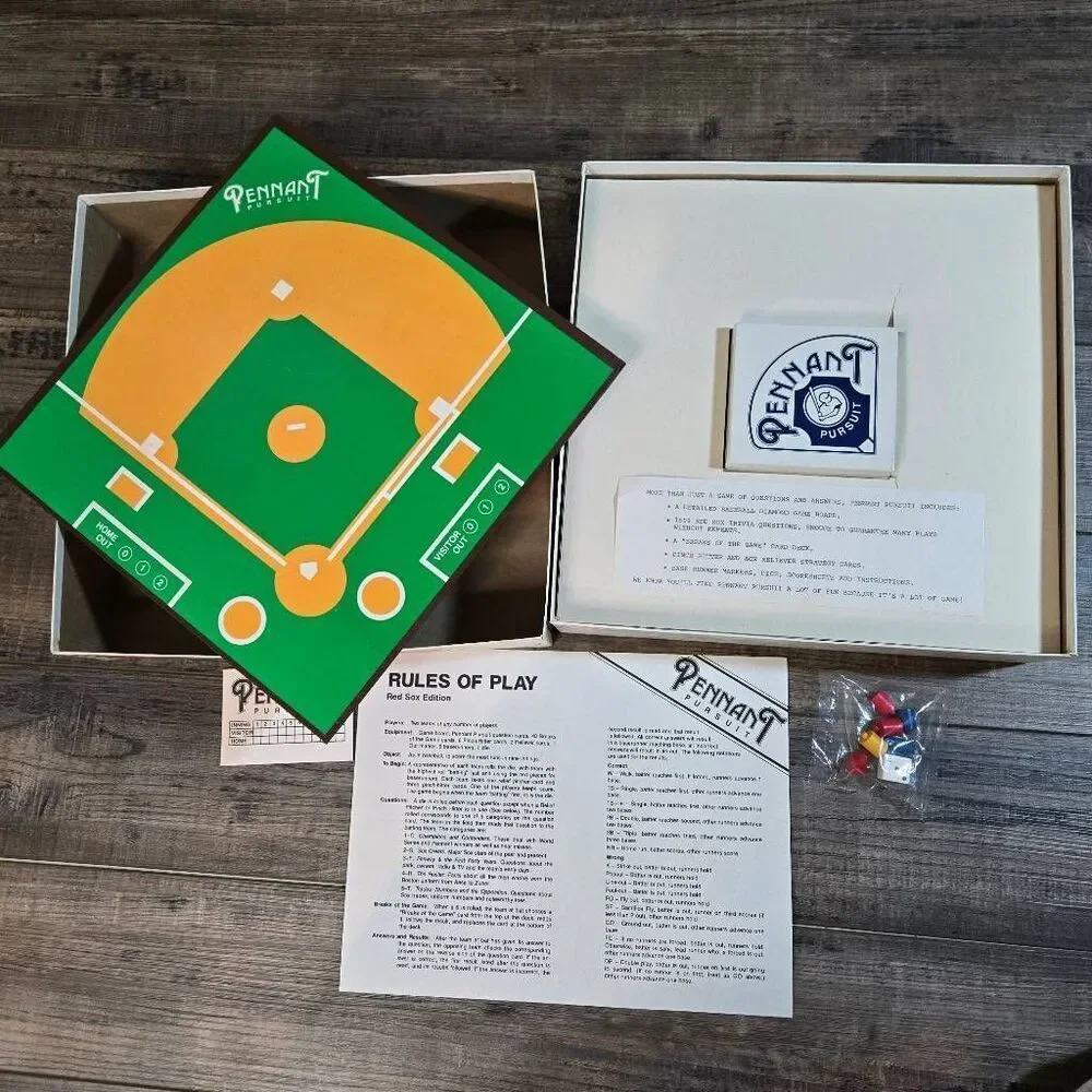 Pennant Pursuit Red Sox Edition vintage baseball board game trivia 1985